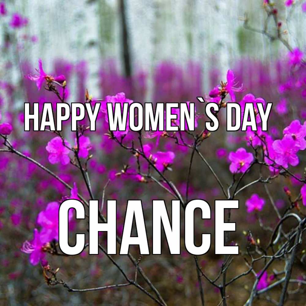 Greetings card с именем, Chance happy women`s day дикие цветы Greetings with text for free download 